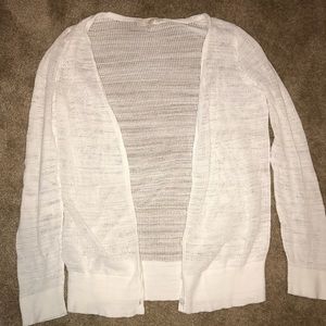 LOFT white buttoned cardigan